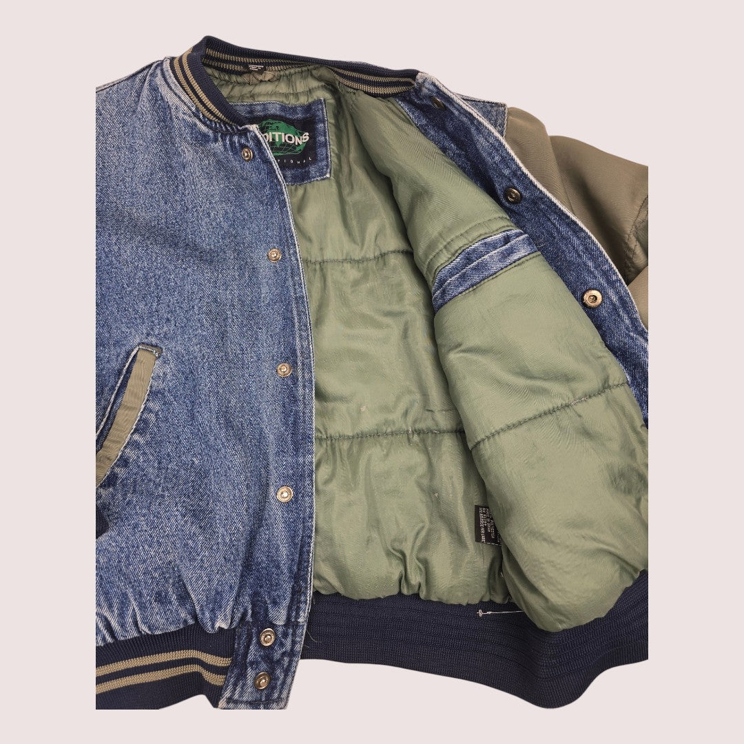 Vintage denim varsity jacket Youth S