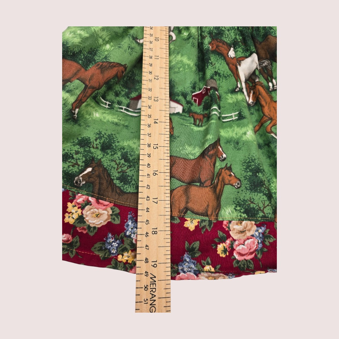 Handmade reversible horse dress approx 2T