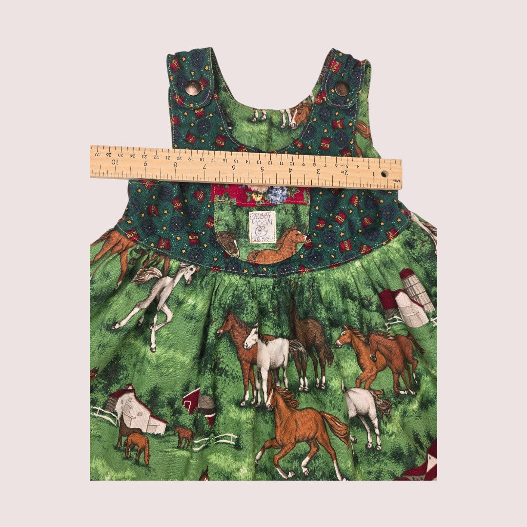 Handmade reversible horse dress approx 2T