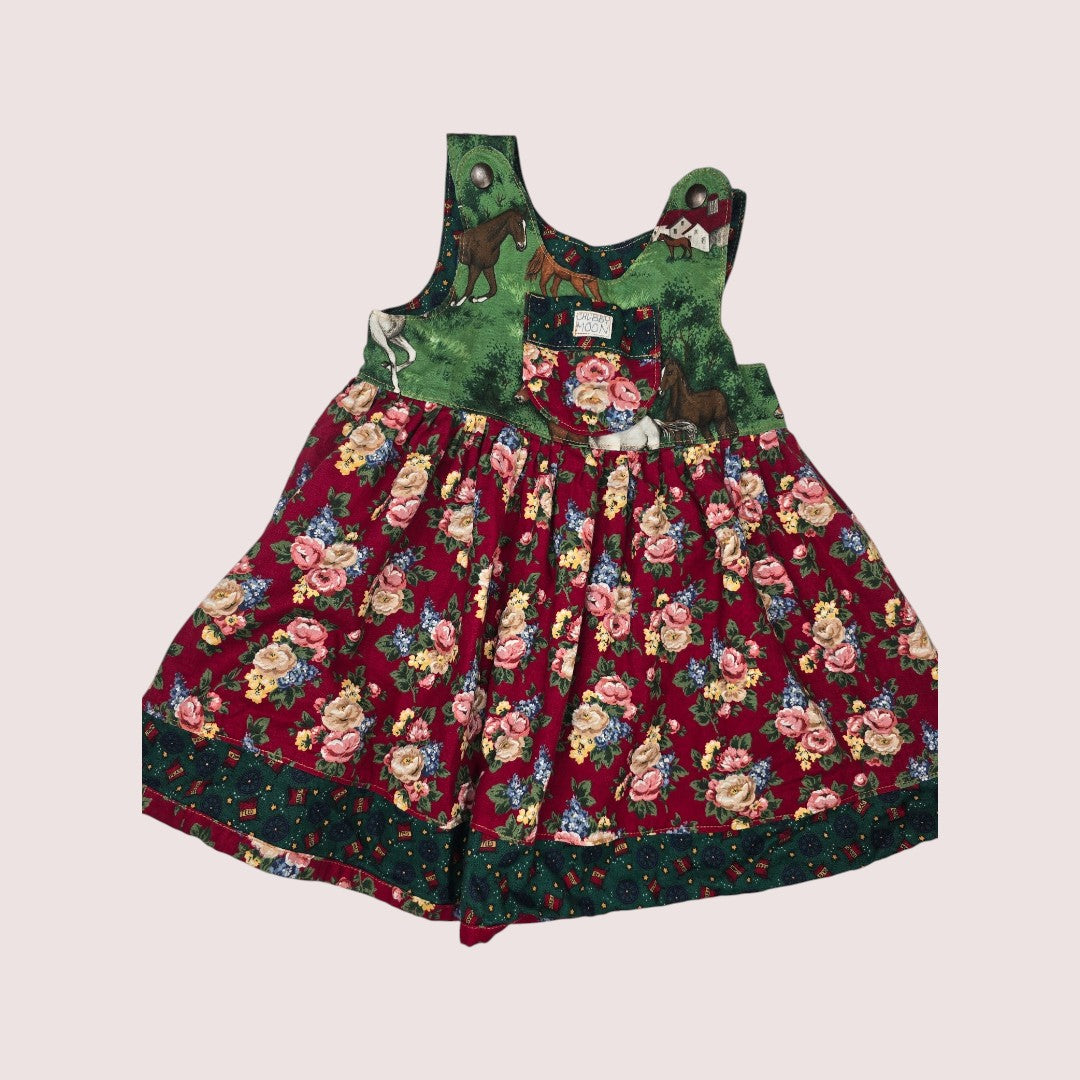 Handmade reversible horse dress approx 2T