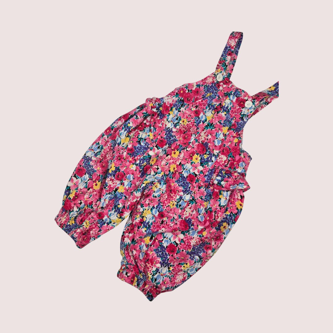 Vintage Ruffnicks Floral romper 12-18m