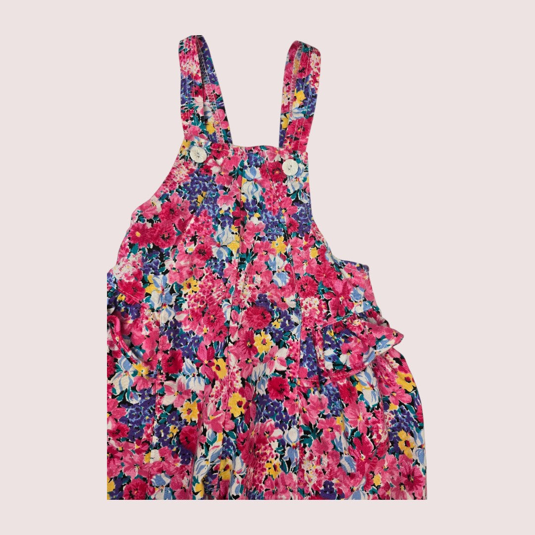Vintage Ruffnicks Floral romper 12-18m