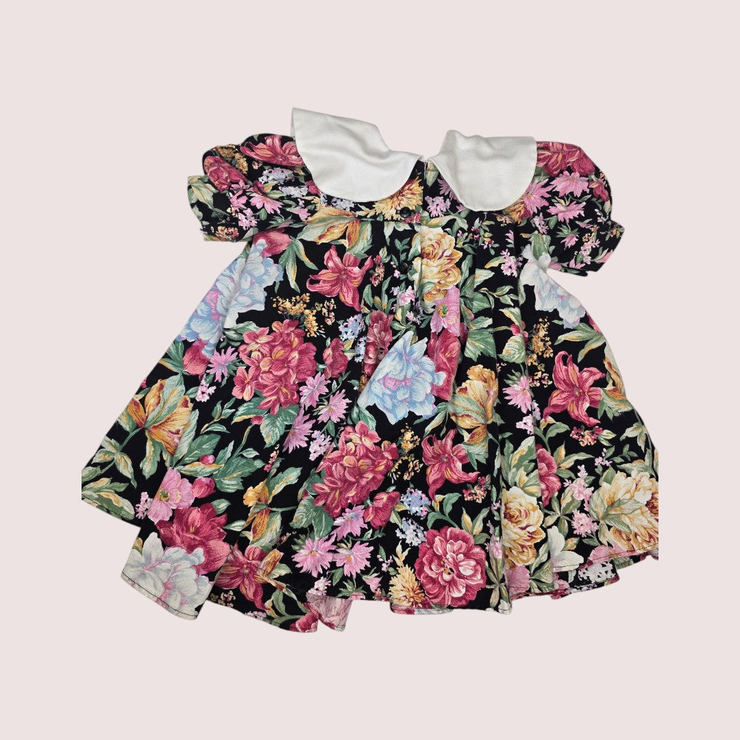 Vintage Bonnie Jean floral dress 18-24m