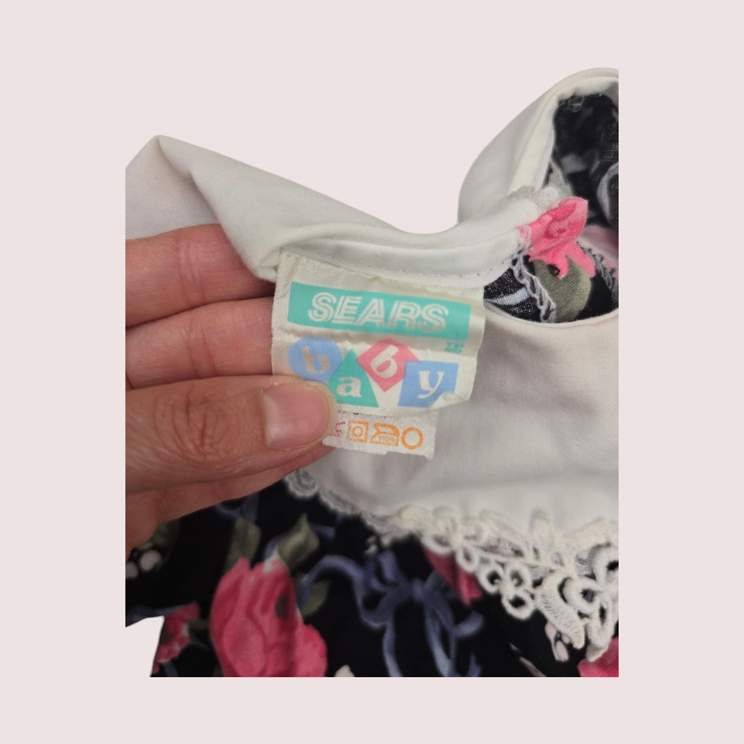 Vintage Sears Baby floral dress 12m