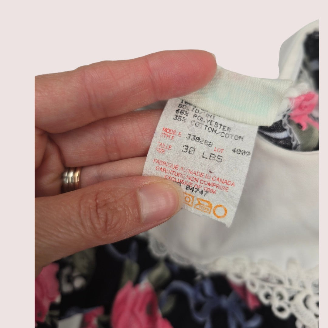 Vintage Sears Baby floral dress 12m