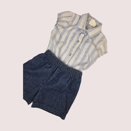 Vintage Teddy's Choice cap sleeve tee 24m