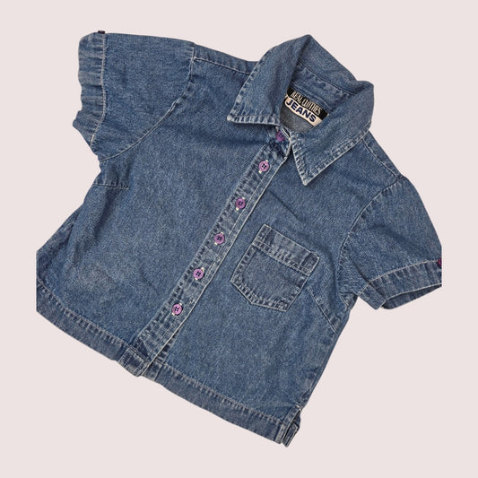 Vintage Real Clothes denim top Youth S