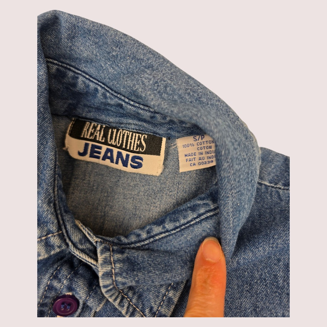 Vintage Real Clothes denim top Youth S