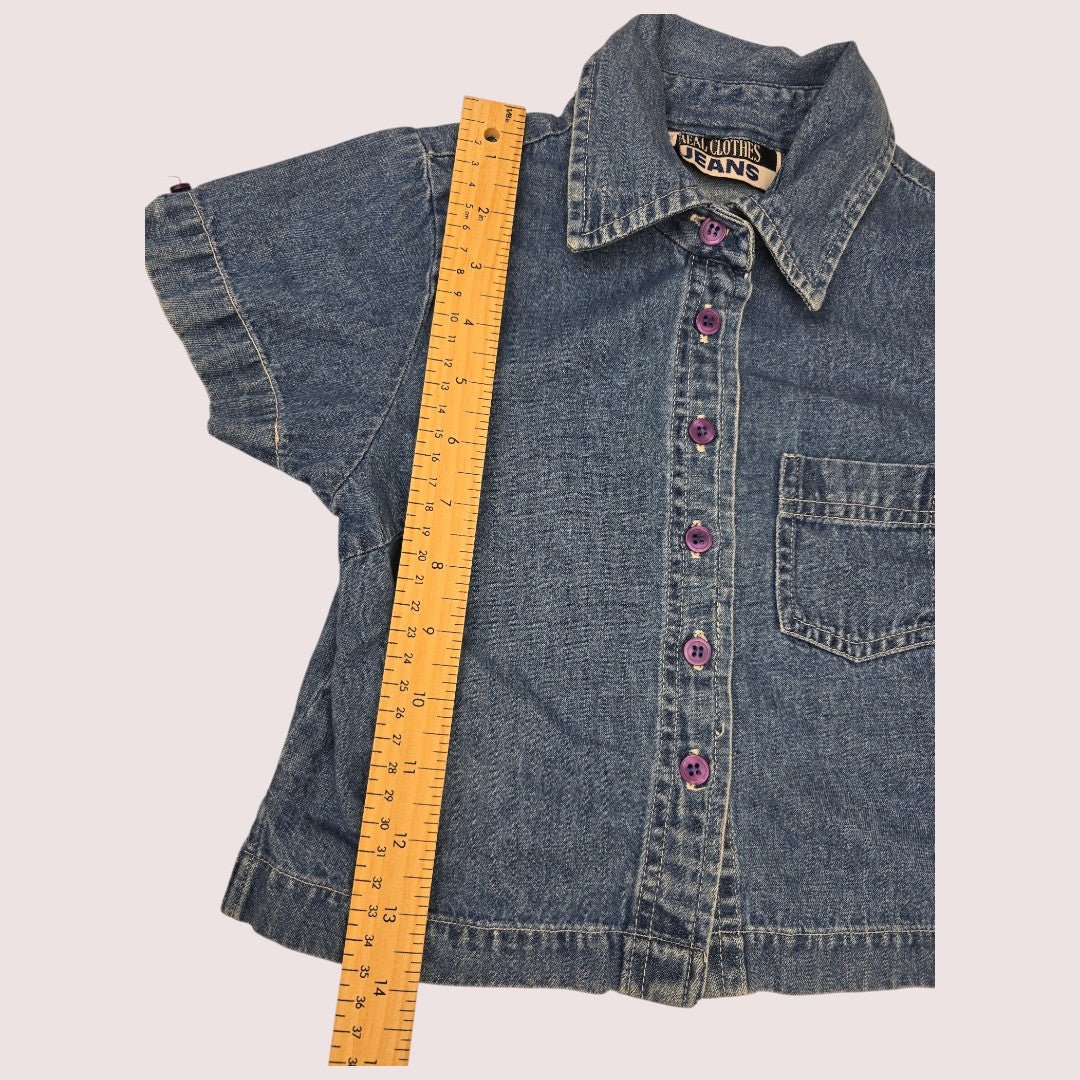 Vintage Real Clothes denim top Youth S