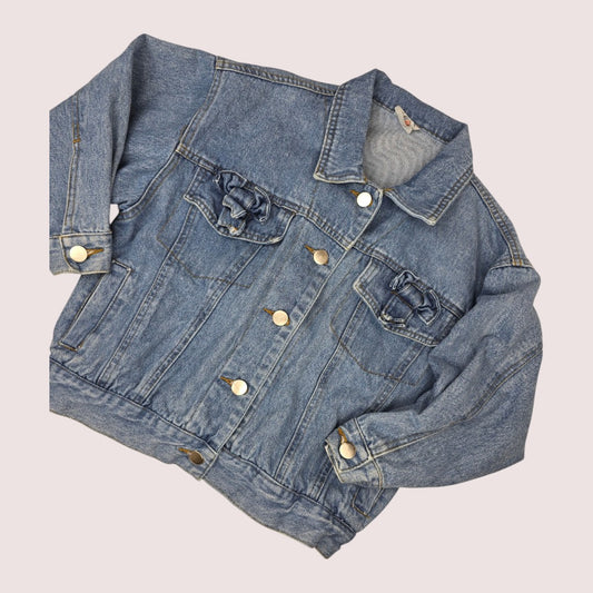 Vintage denim jacket with bow details 6-8Y
