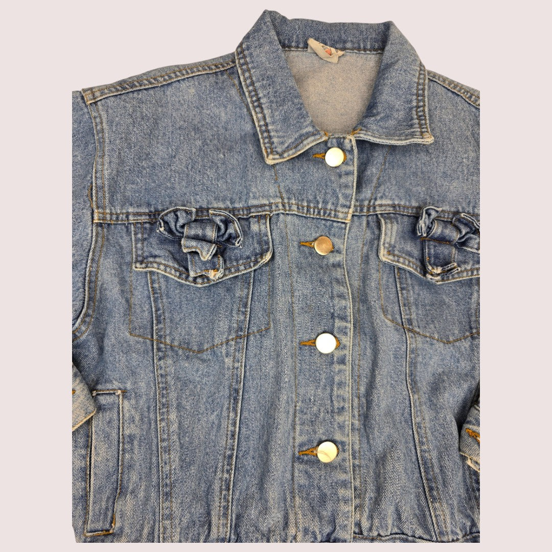 Vintage denim jacket with bow details 6-8Y