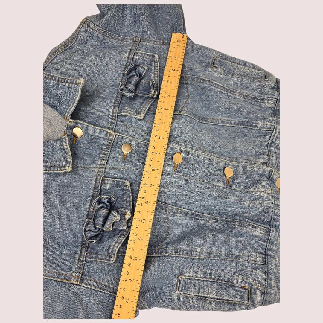 Vintage denim jacket with bow details 6-8Y