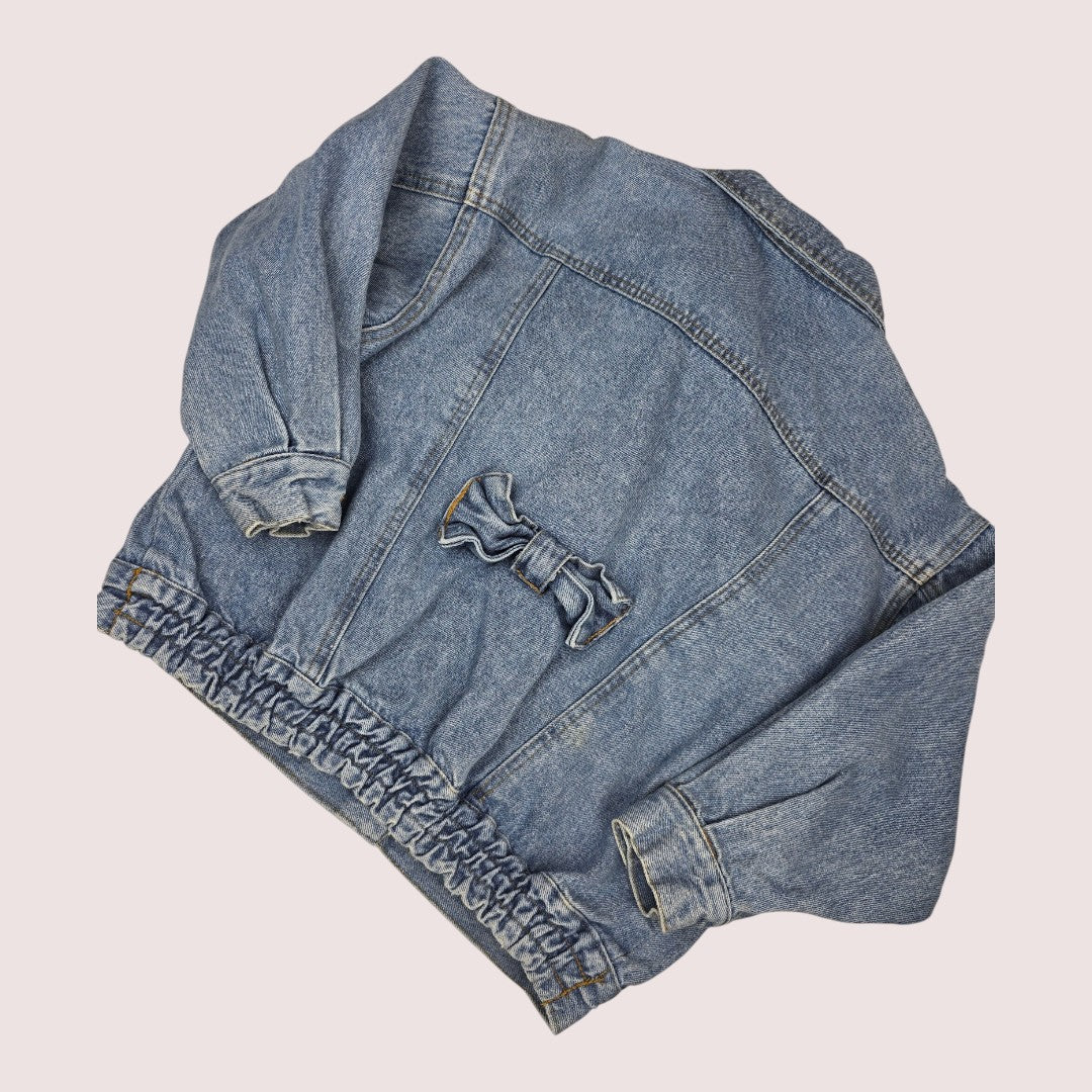 Vintage denim jacket with bow details 6-8Y