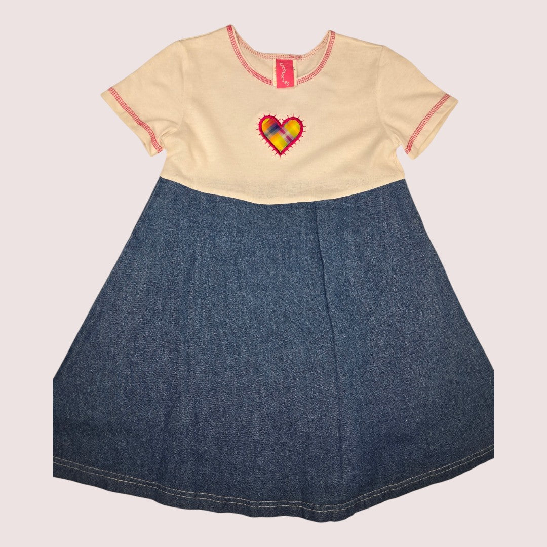 Vintage Chuckles dress with holographic details 6Y