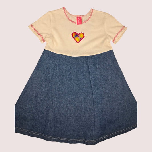 Vintage Chuckles dress with holographic details 6Y
