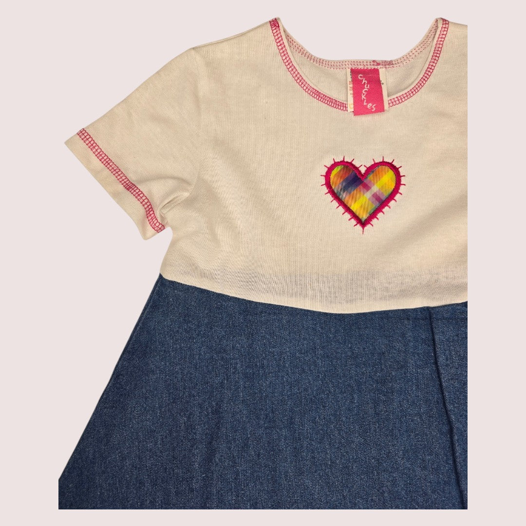 Vintage Chuckles dress with holographic details 6Y