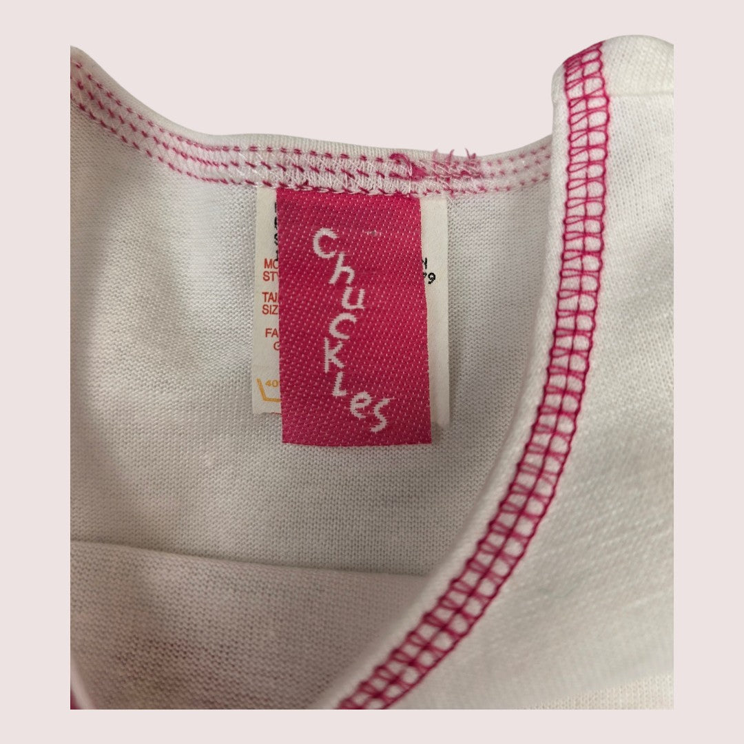Vintage Chuckles dress with holographic details 6Y