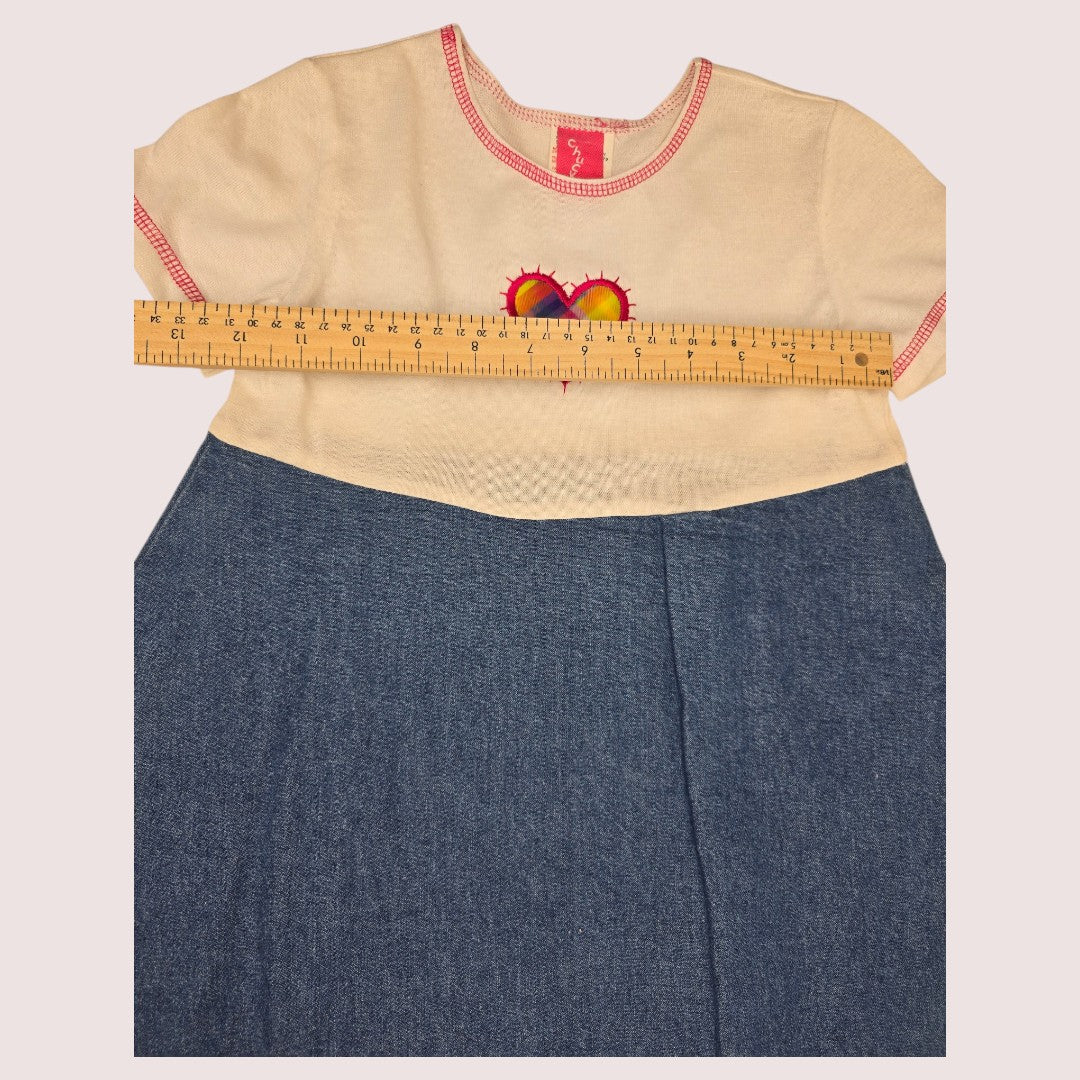 Vintage Chuckles dress with holographic details 6Y