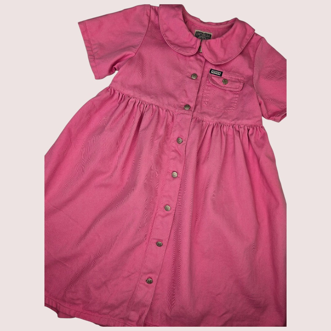 Vintage Nevada pink denim dress 7-8Y