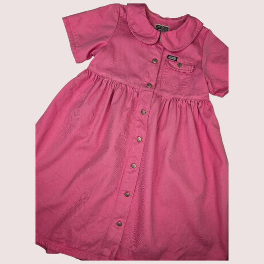 Vintage Nevada pink denim dress 7-8Y