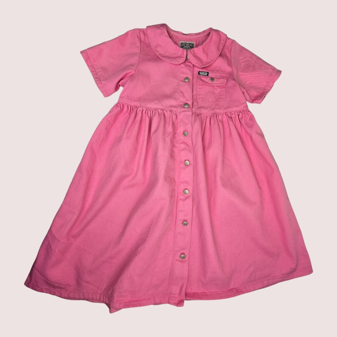 Vintage Nevada pink denim dress 7-8Y