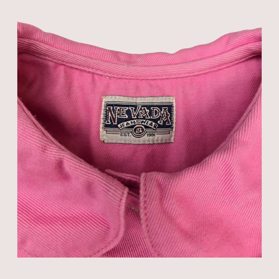 Vintage Nevada pink denim dress 7-8Y