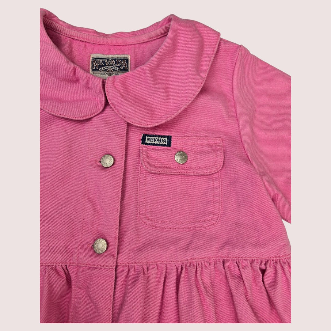 Vintage Nevada pink denim dress 7-8Y