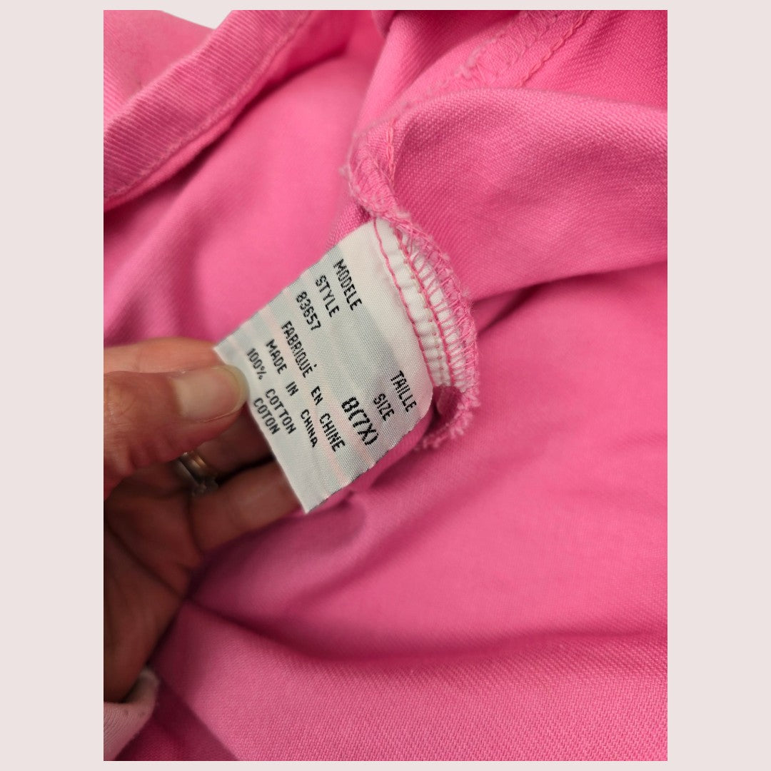 Vintage Nevada pink denim dress 7-8Y