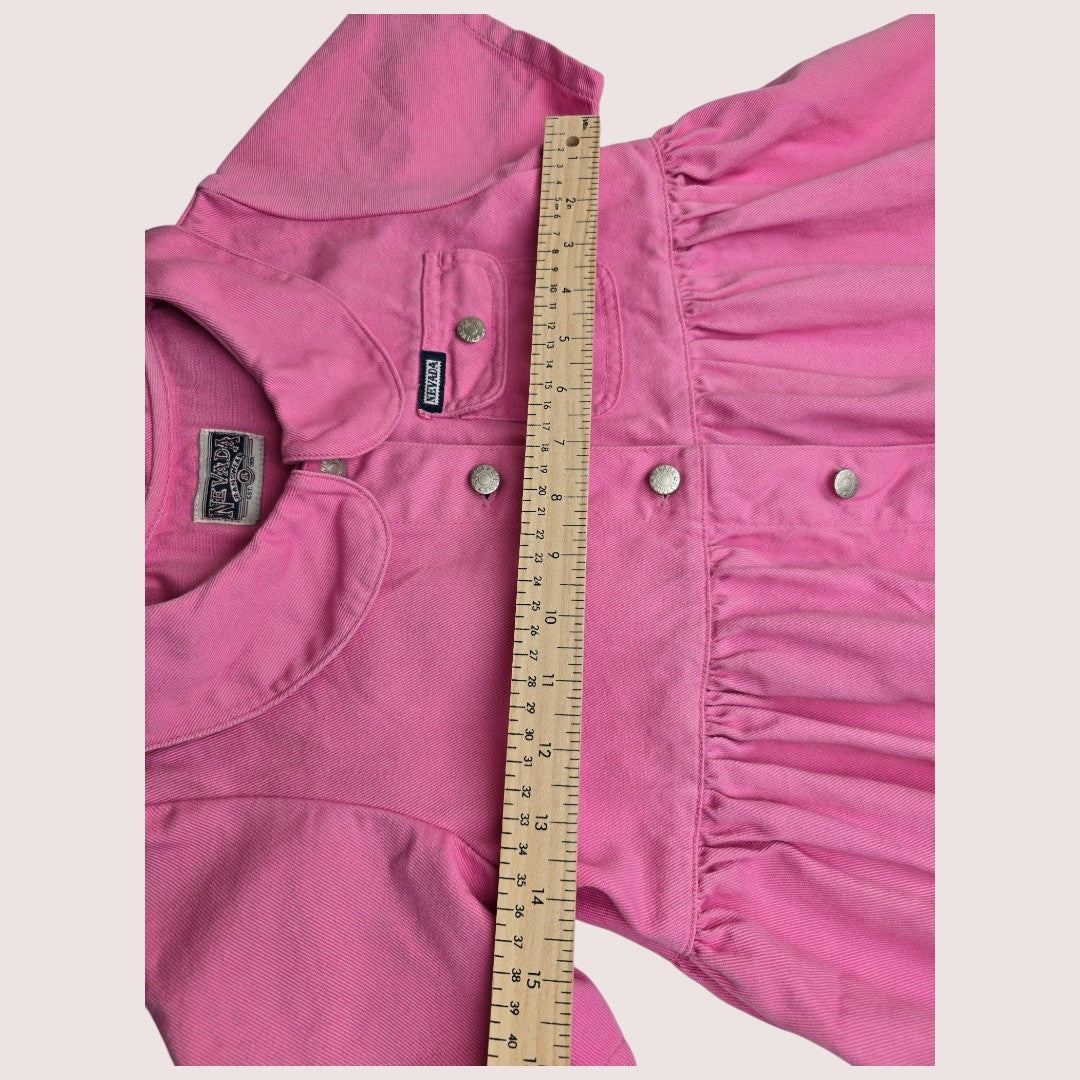 Vintage Nevada pink denim dress 7-8Y