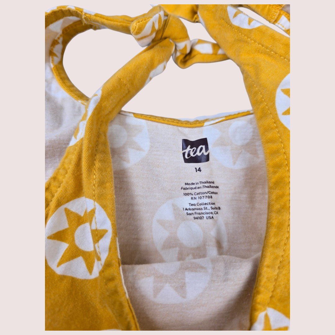 Tea Collection tank dress with drop waist 14Y
