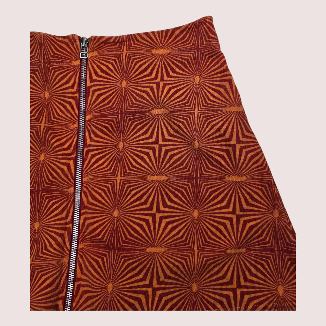 Vintage geometric print zip skirt Youth Large 14-16Y