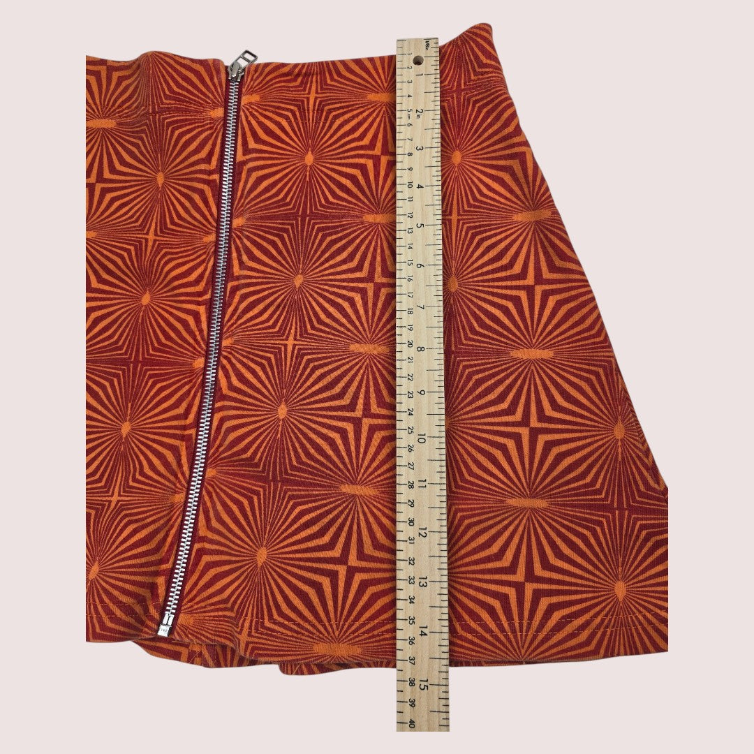 Vintage geometric print zip skirt Youth Large 14-16Y