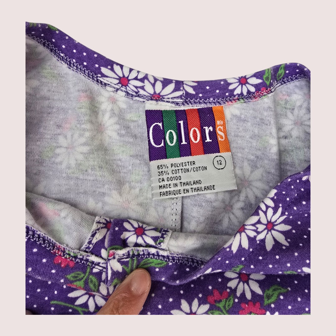 Vintage Colours floral romper 8-12Y