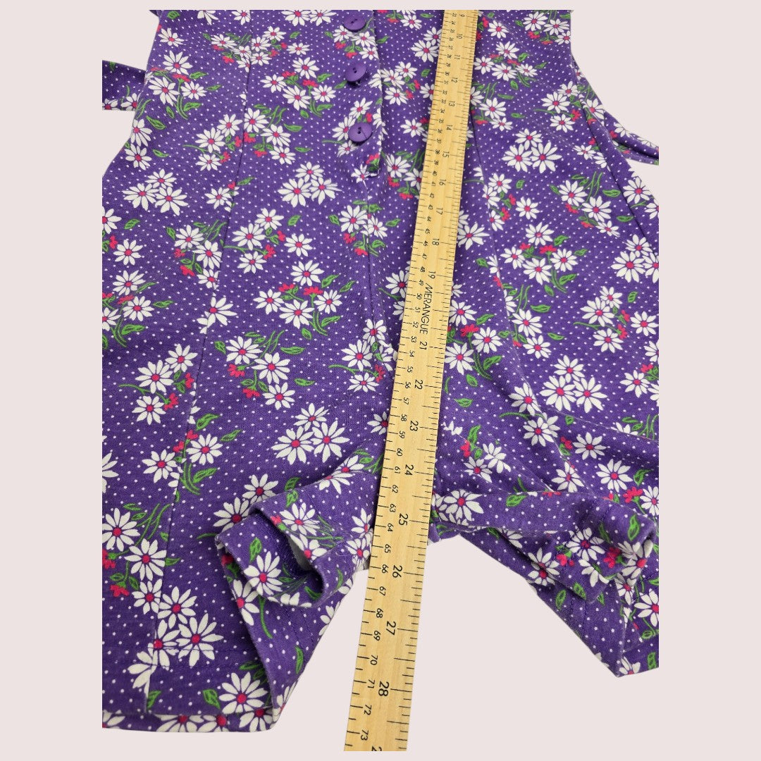Vintage Colours floral romper 8-12Y