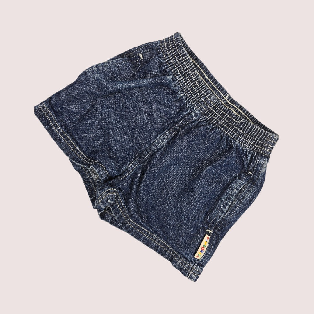 Vintage Gymboree rainbow tag jean shorts 9-24m