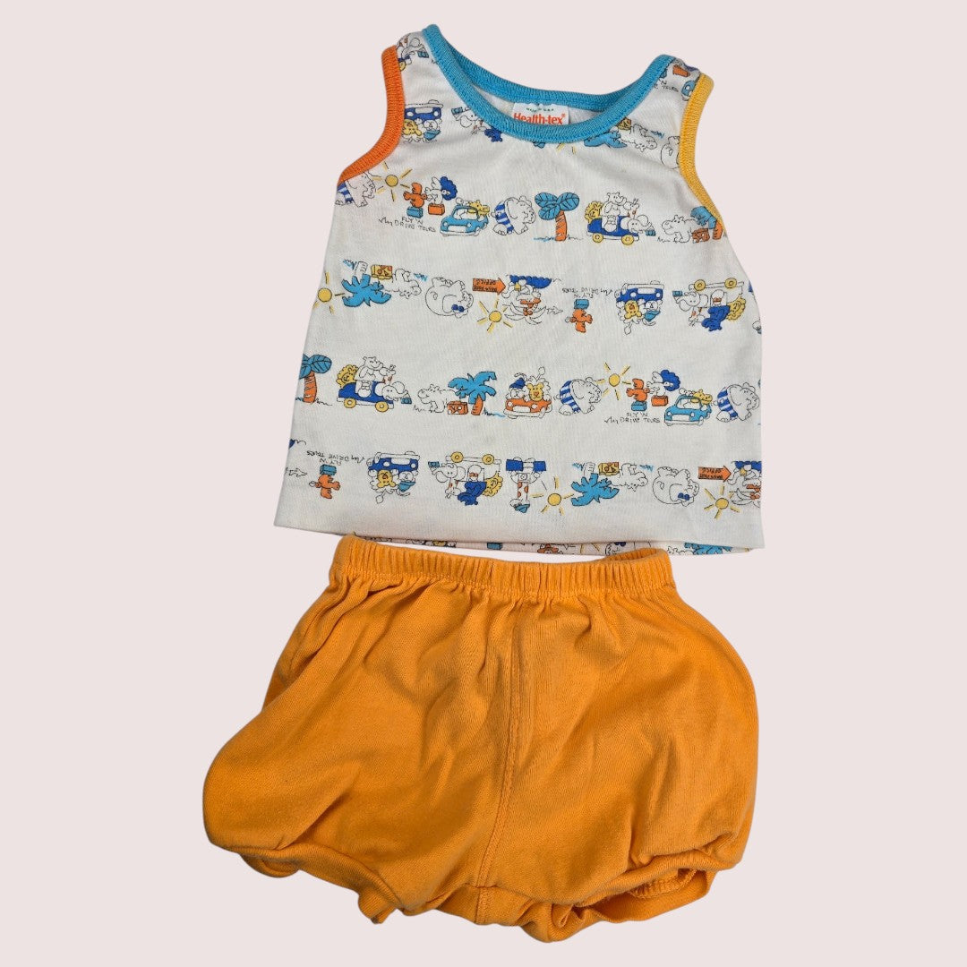 12-18m set Vintage HealthTex and Carters shorts and tank