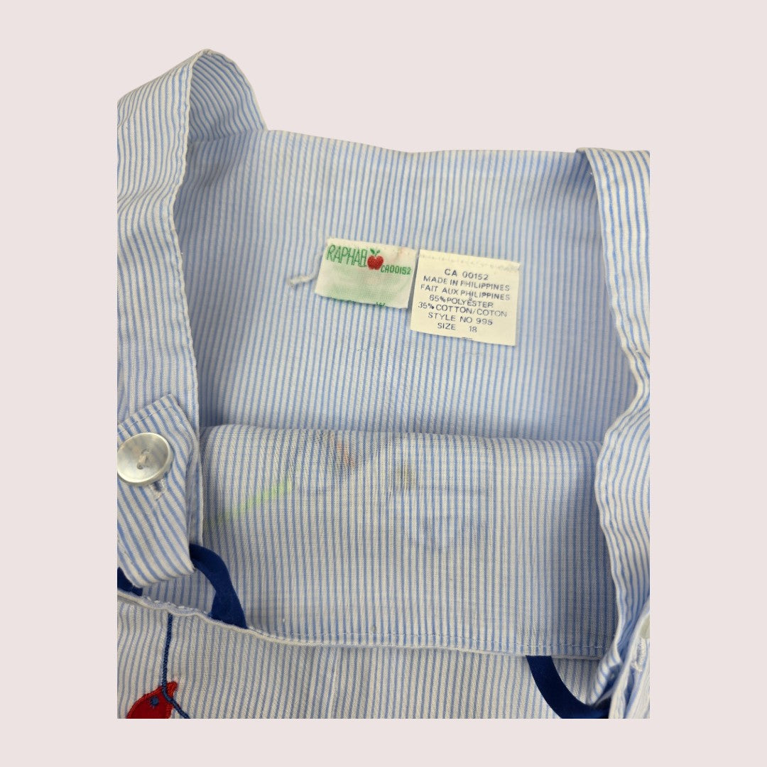 Vintage Raphael shortalls 12-18m