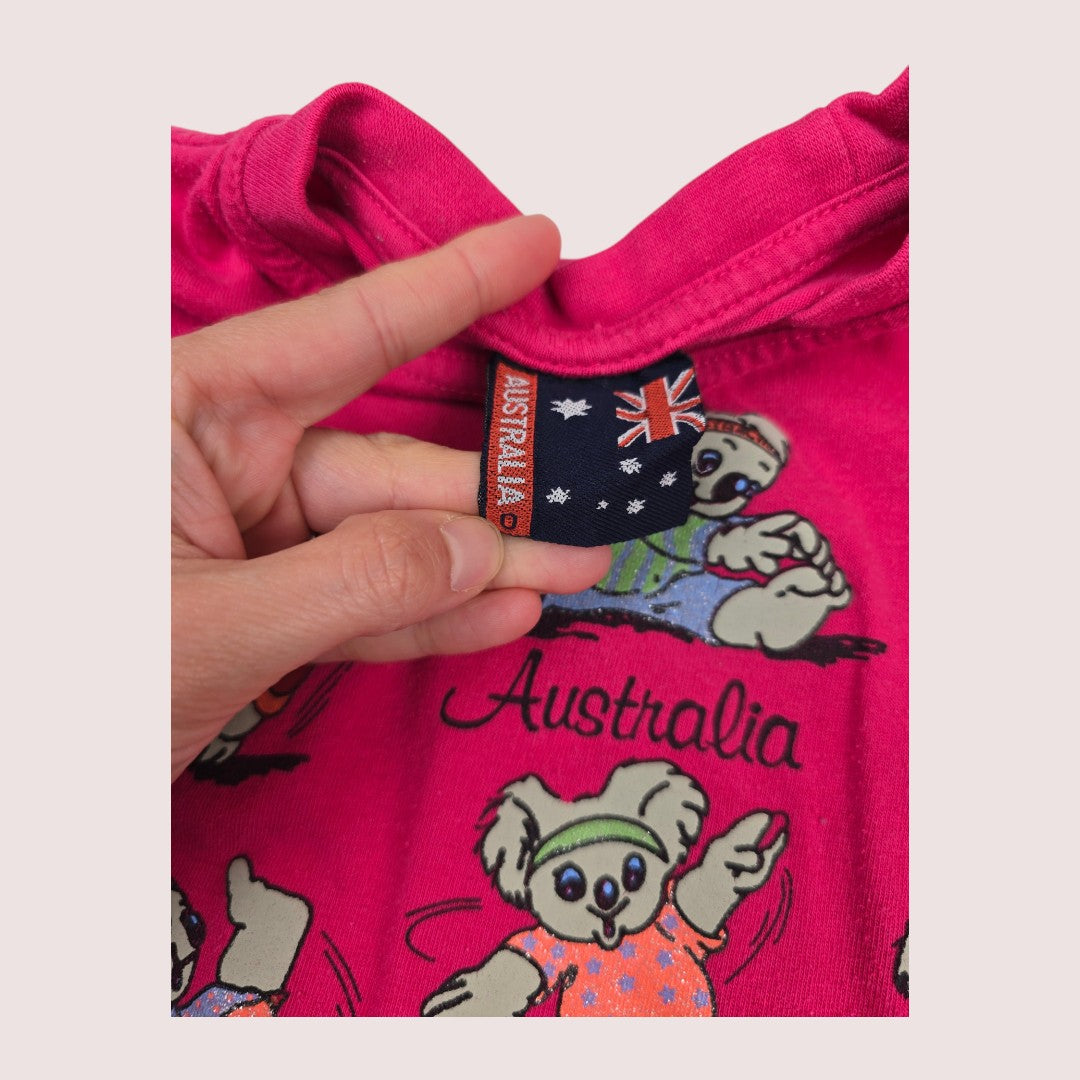 Australia tourist tee with glitter detailing on the graphic Tagged 0, approx 12m