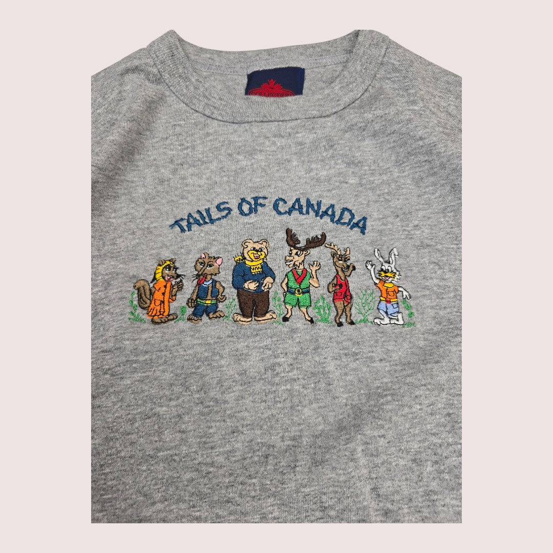 Vintage Tails of Canada embroidered tee Tagged 6X, fits TTS New without tags