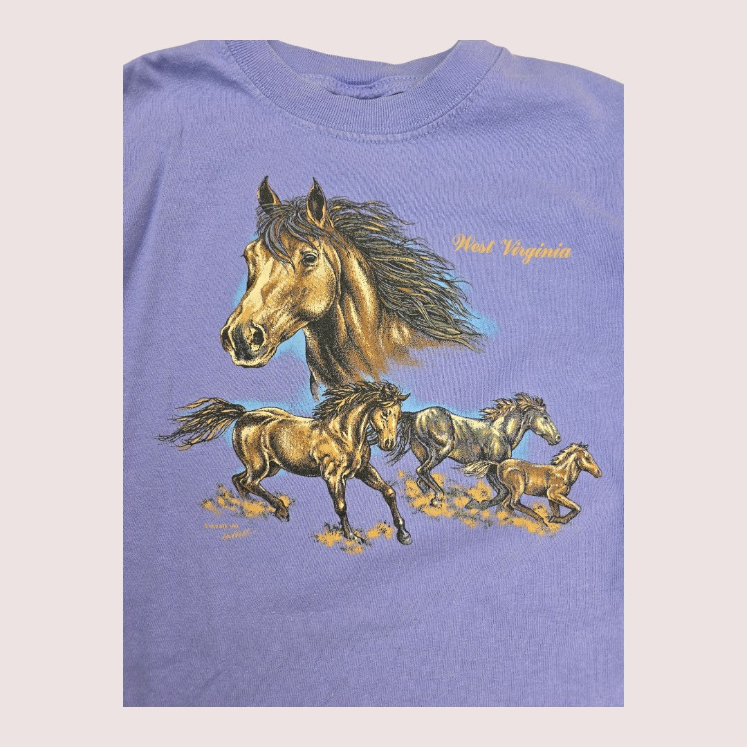 Vintage West Virginia horse tee Tagged Youth M, fits approx 7-10Y depending on fit