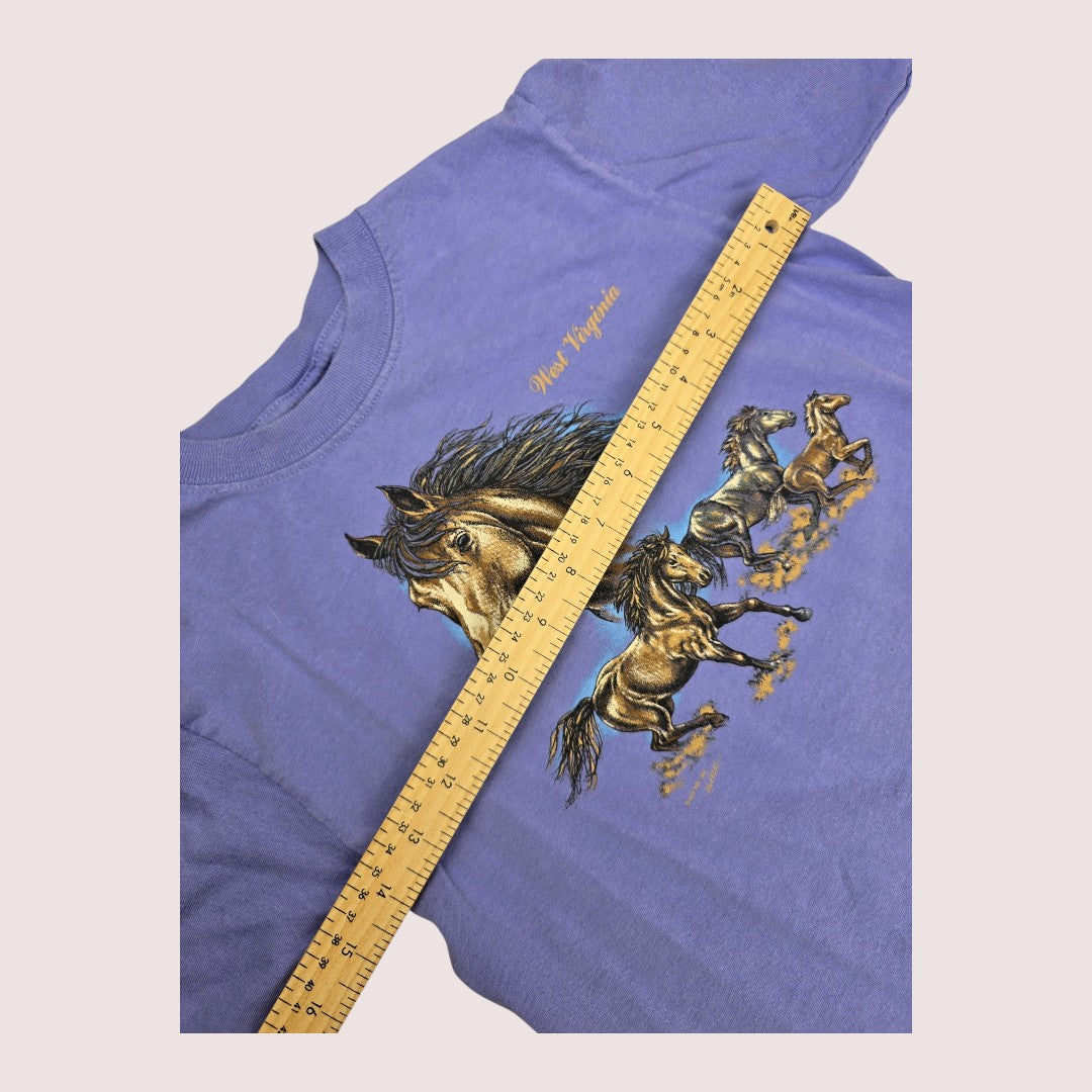 Vintage West Virginia horse tee Tagged Youth M, fits approx 7-10Y depending on fit