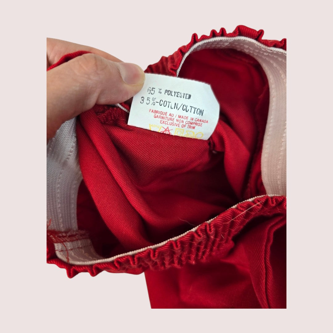 Vintage red trousers with elastic waist Tagged 12m
