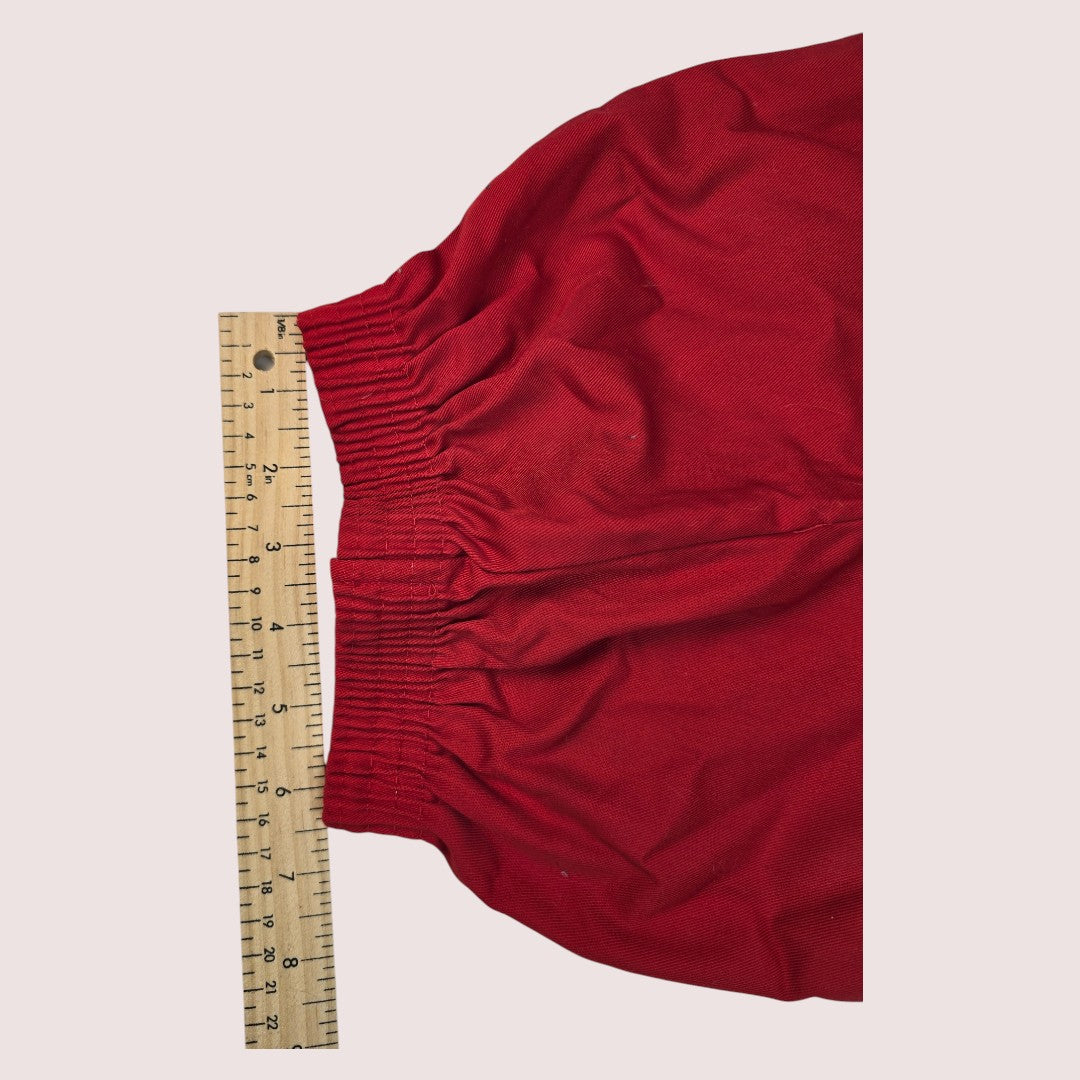 Vintage red trousers with elastic waist Tagged 12m