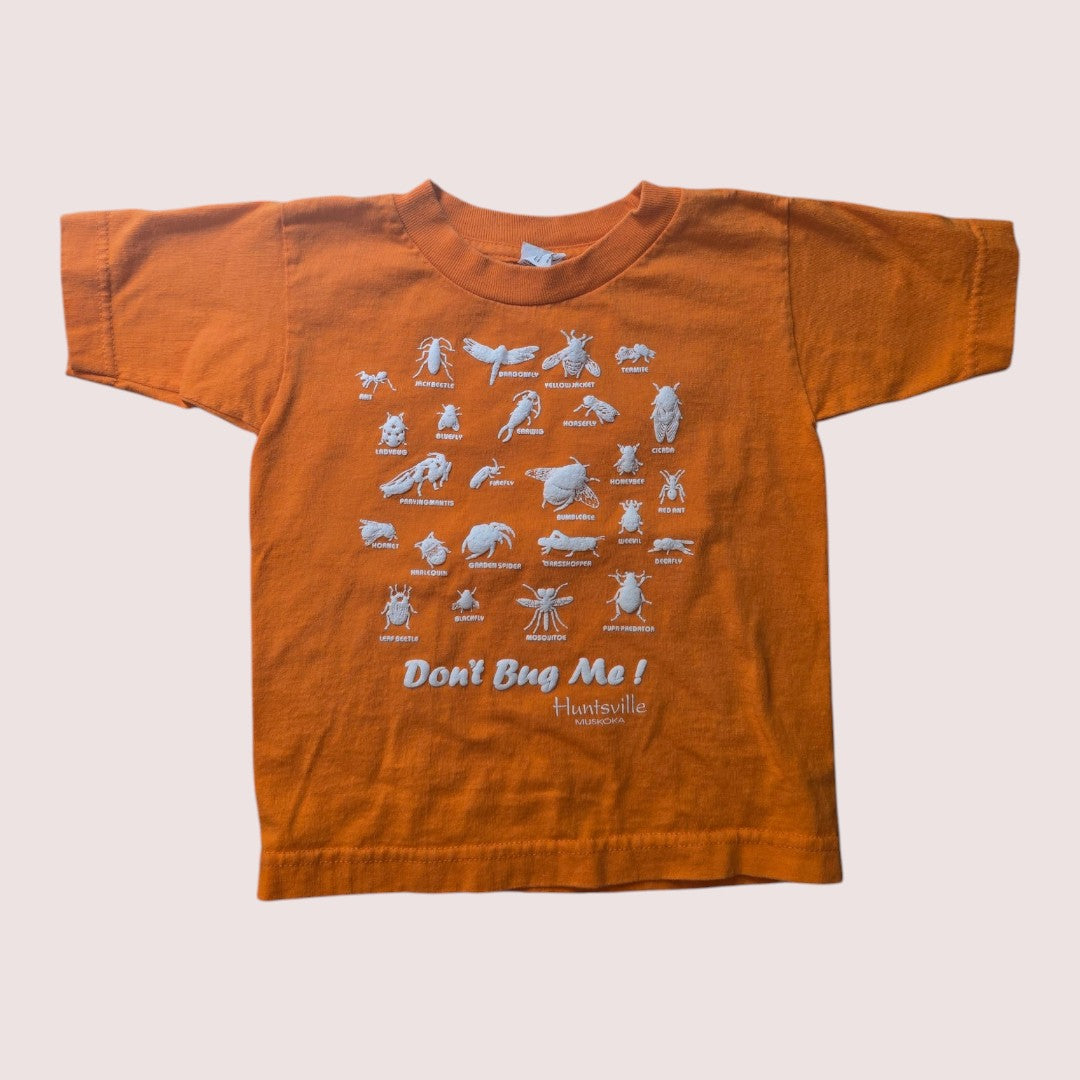 Puff paint "Don't Bug Me" tourist tee 2-4T