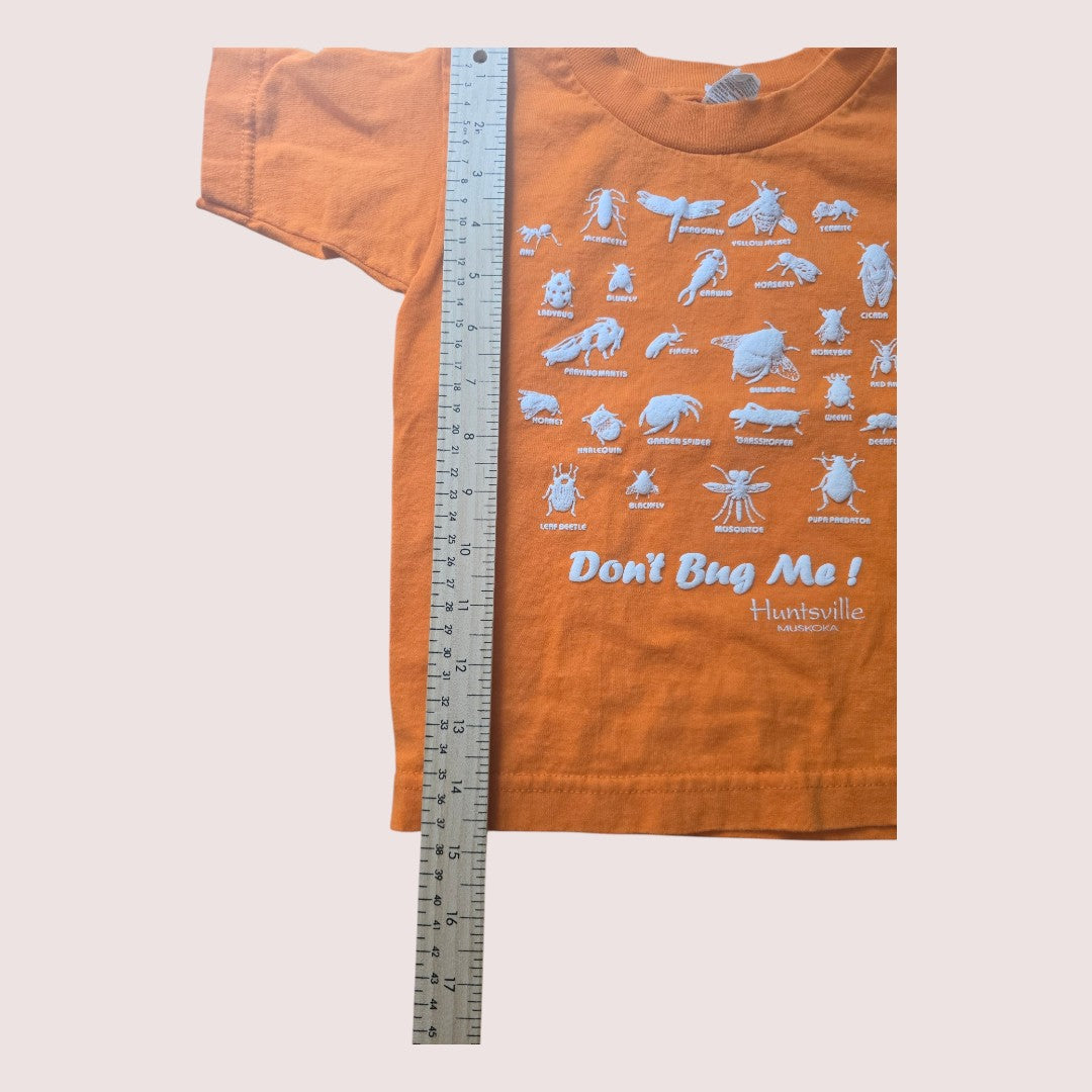 Puff paint "Don't Bug Me" tourist tee 2-4T
