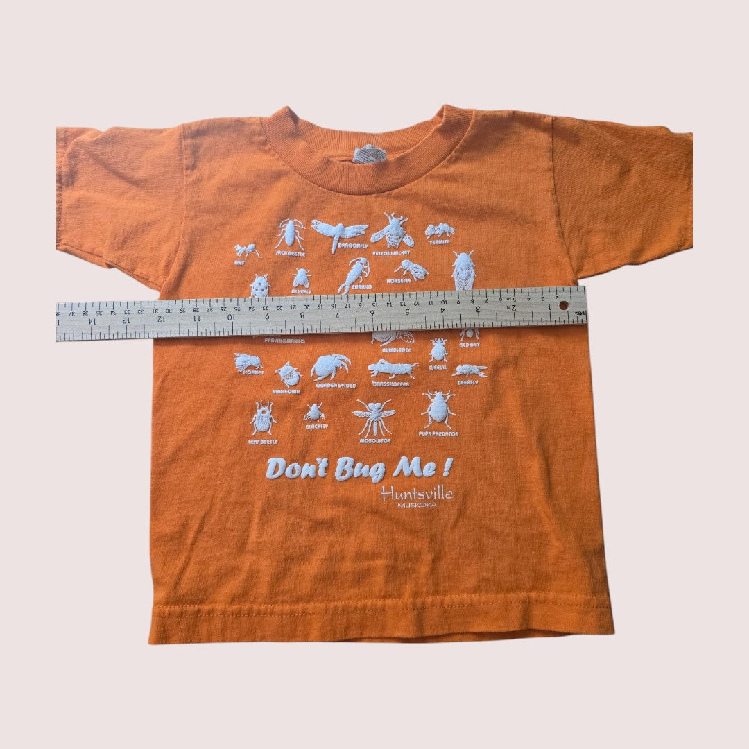 Puff paint "Don't Bug Me" tourist tee 2-4T