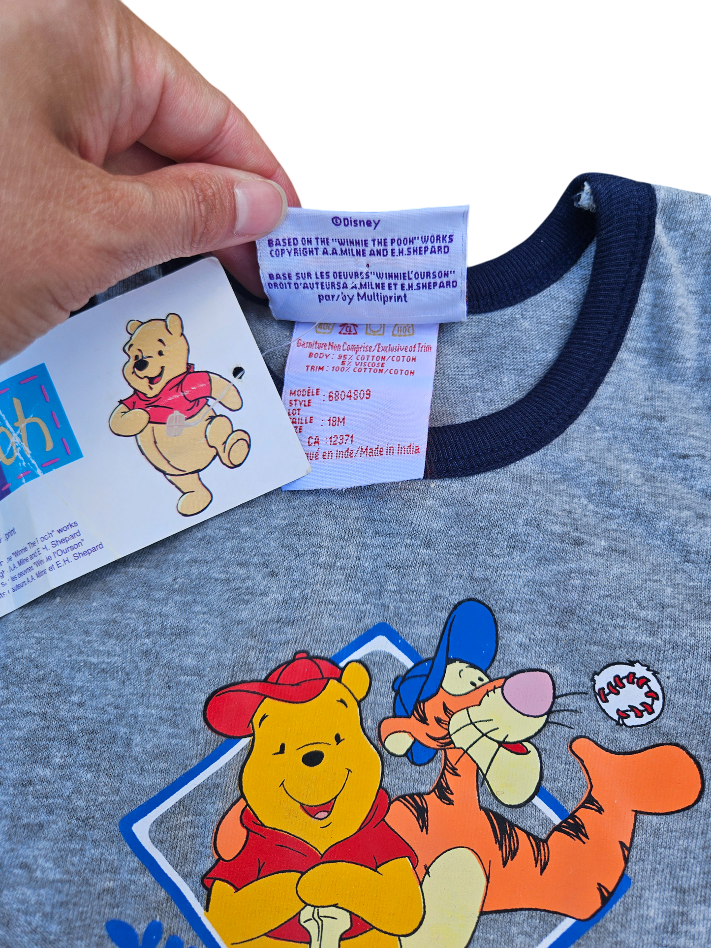 Deadstock vintage Winnie the Pooh "Team Pooh" tank