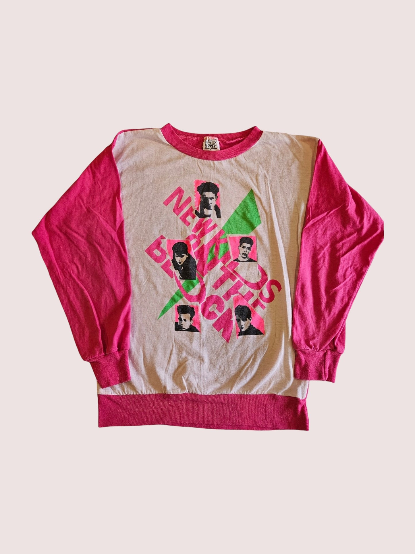 Vintage New Kids on the Block raglan long sleeve Youth L