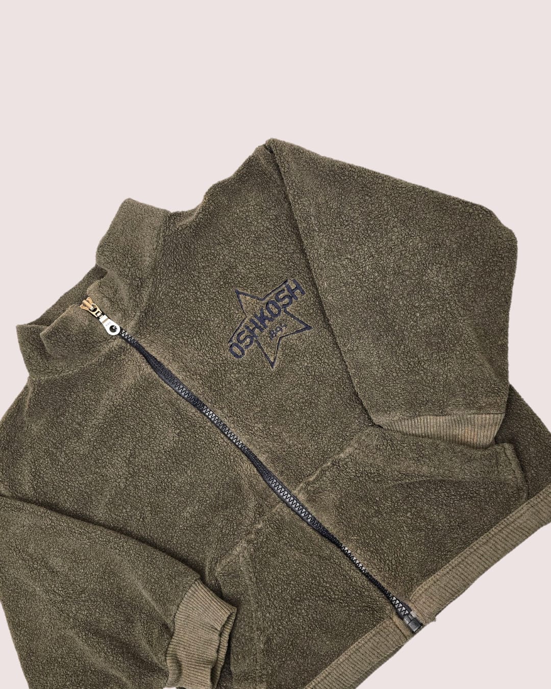 vintage OshKosh terry zip sweater 4-5T
