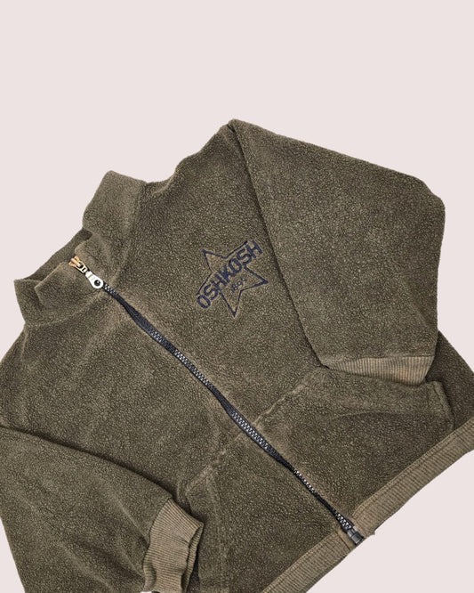 vintage OshKosh terry zip sweater 4-5T